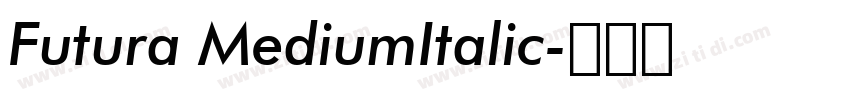 Futura MediumItalic字体转换